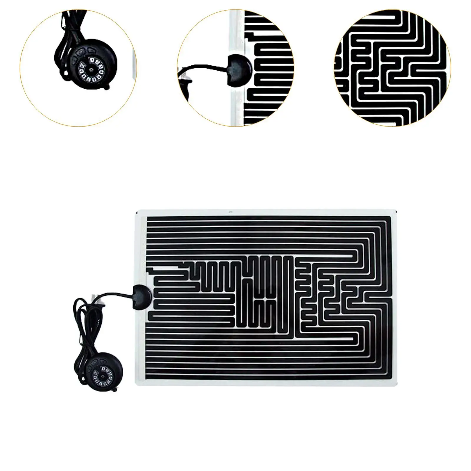 Reptile Heating Pad Adjustable Temperature Portable Indoor Terrarium Heating Mat for Tortoise Frogs Lizards Turtles Gecko