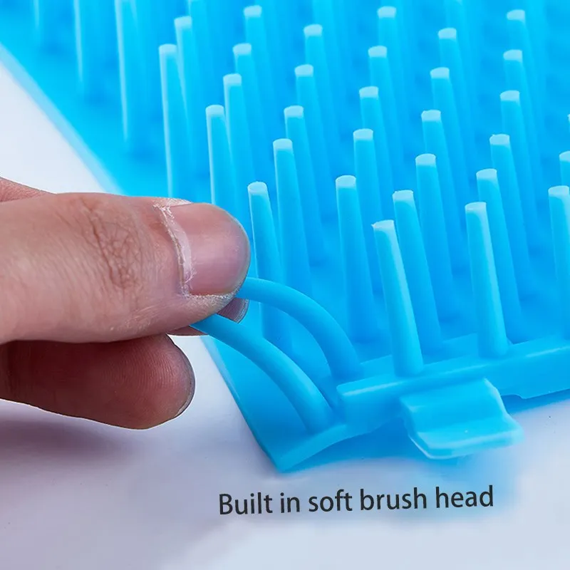 Limpiador de patas de émbolo para mascotas, taza de limpieza de pies de silicona suave, cepillo de limpieza de patas portátil para gatos y perros, suministros prácticos para el hogar - imagen 5