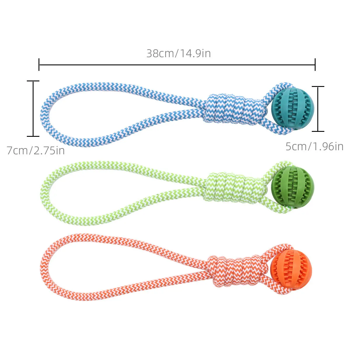 Juguete Duradero de Cuerda de Algodón para Perro con Compartimento Secreto para Golosinas Juguete Masticable Interactivo TPR para Perros y Cachorros Colores Variados Azul Verde Naranja Promueve la Higiene Dental