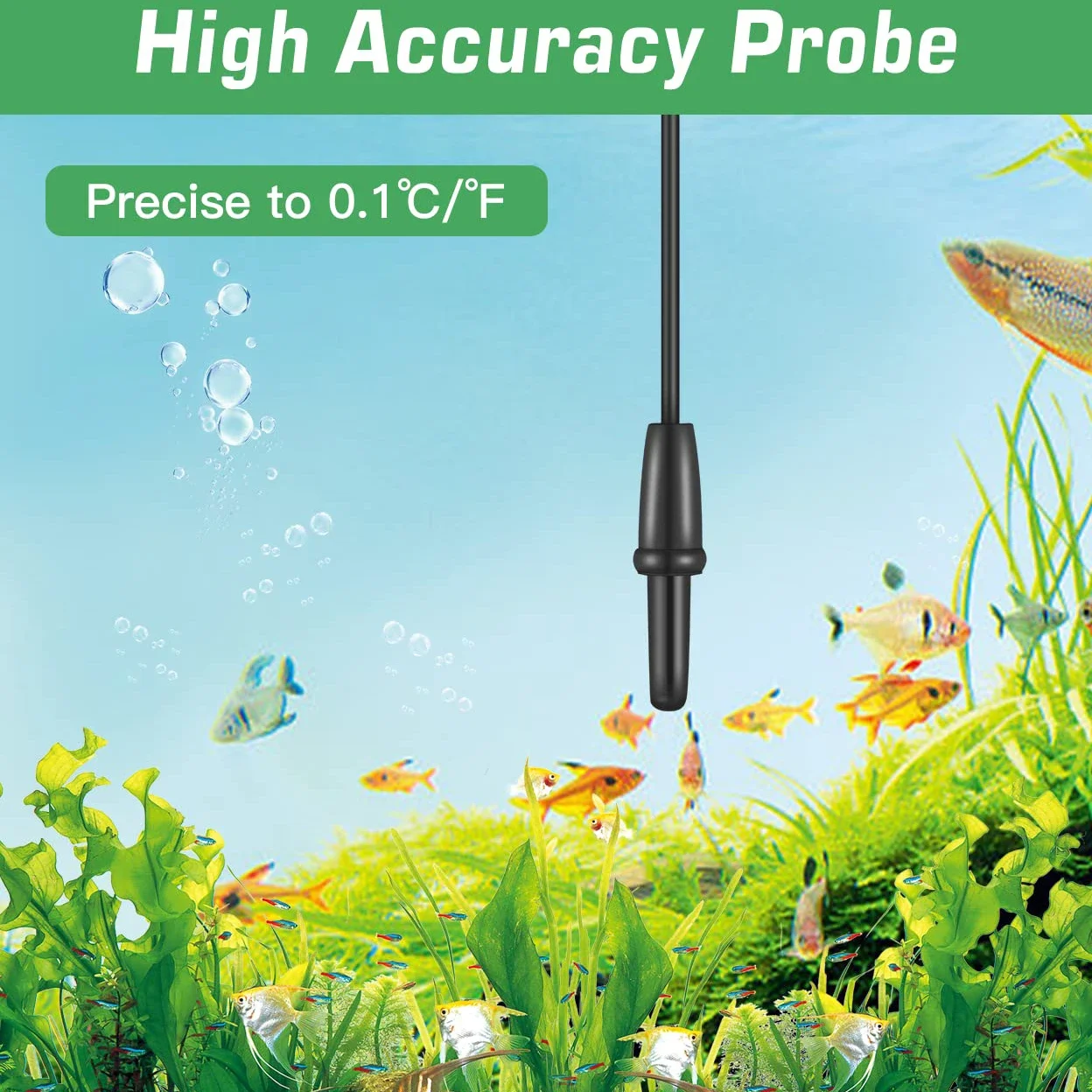 Termómetro Digital para pecera, Sensor de temperatura con ventosa, LCD, Detector de temperatura de agua para acuario, herramienta acuática, 2/4 piezas - imagen 5