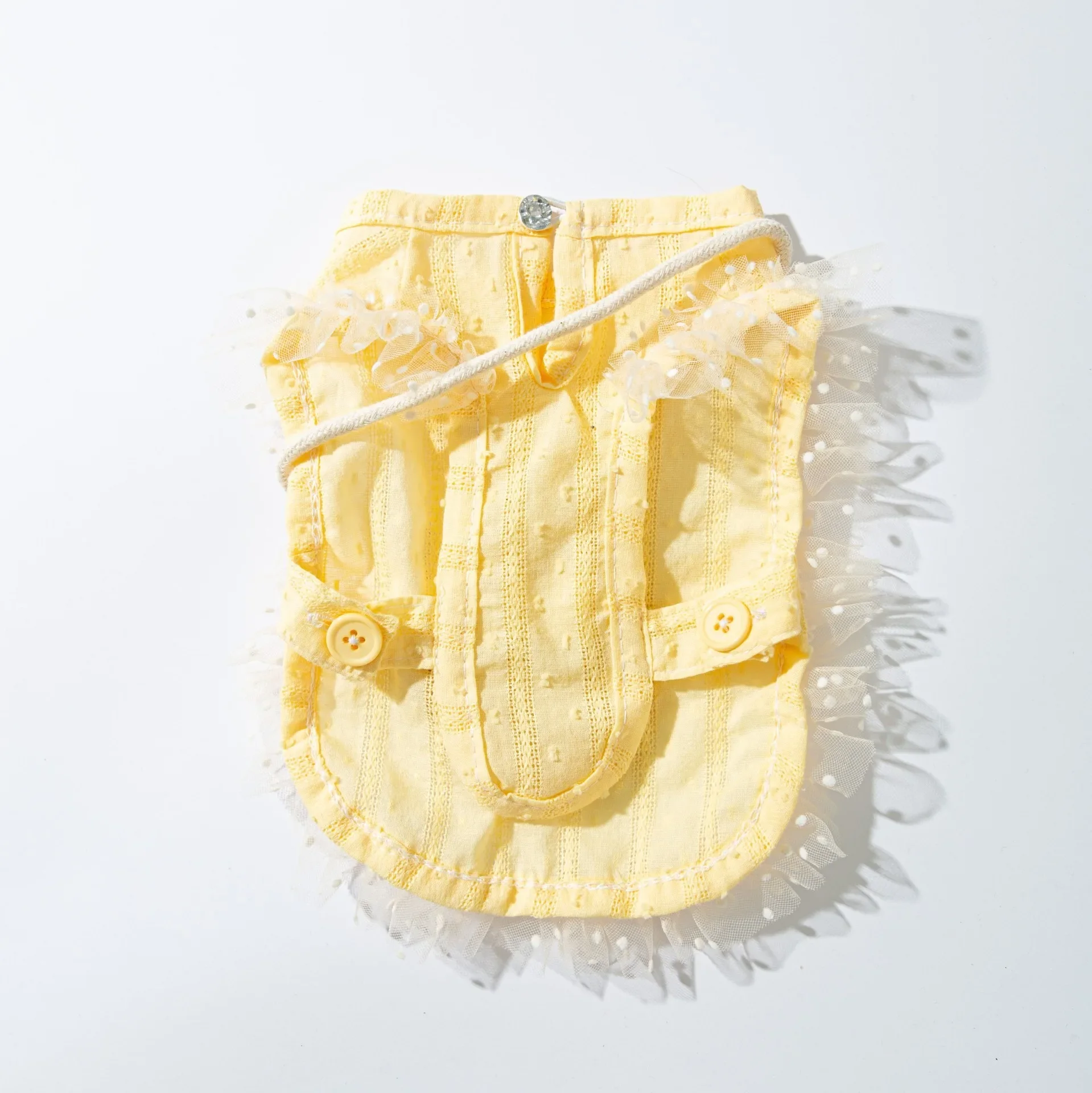 Vestido de hada para mascotas a la moda, falda de princesa para cachorros, bolso cruzado, Falda corta para perros pequeños, ropa para perros de Color sólido - imagen 4