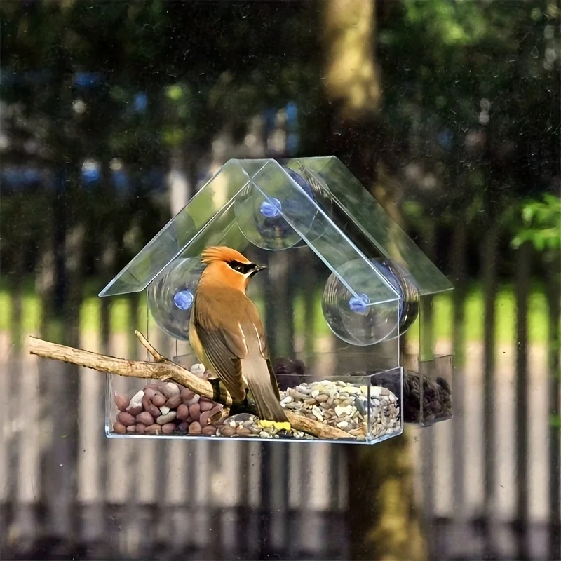 Comedero para pájaros con ventosa – Se fija en ventana de cristal - imagen 3