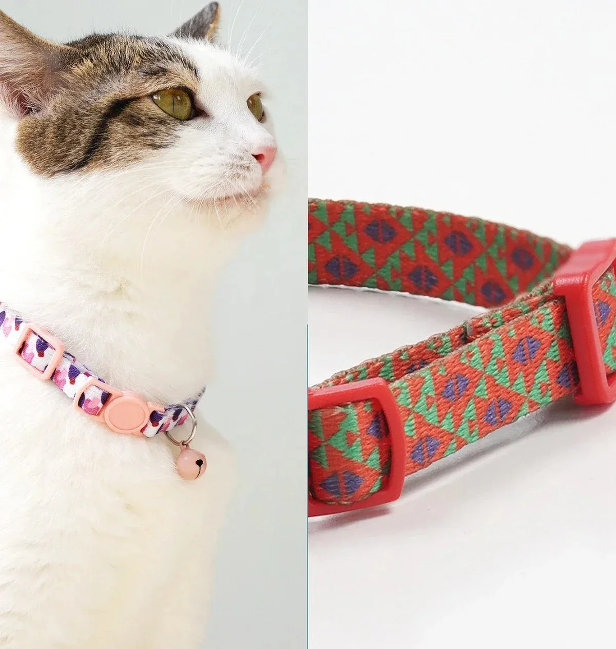 Material de correa, accesorios para gatos, Collar para gatos pequeños y grandes, arnés de cuero, productos para mascotas, collares retráctiles, suministros, accesorios para mascotas - imagen 5