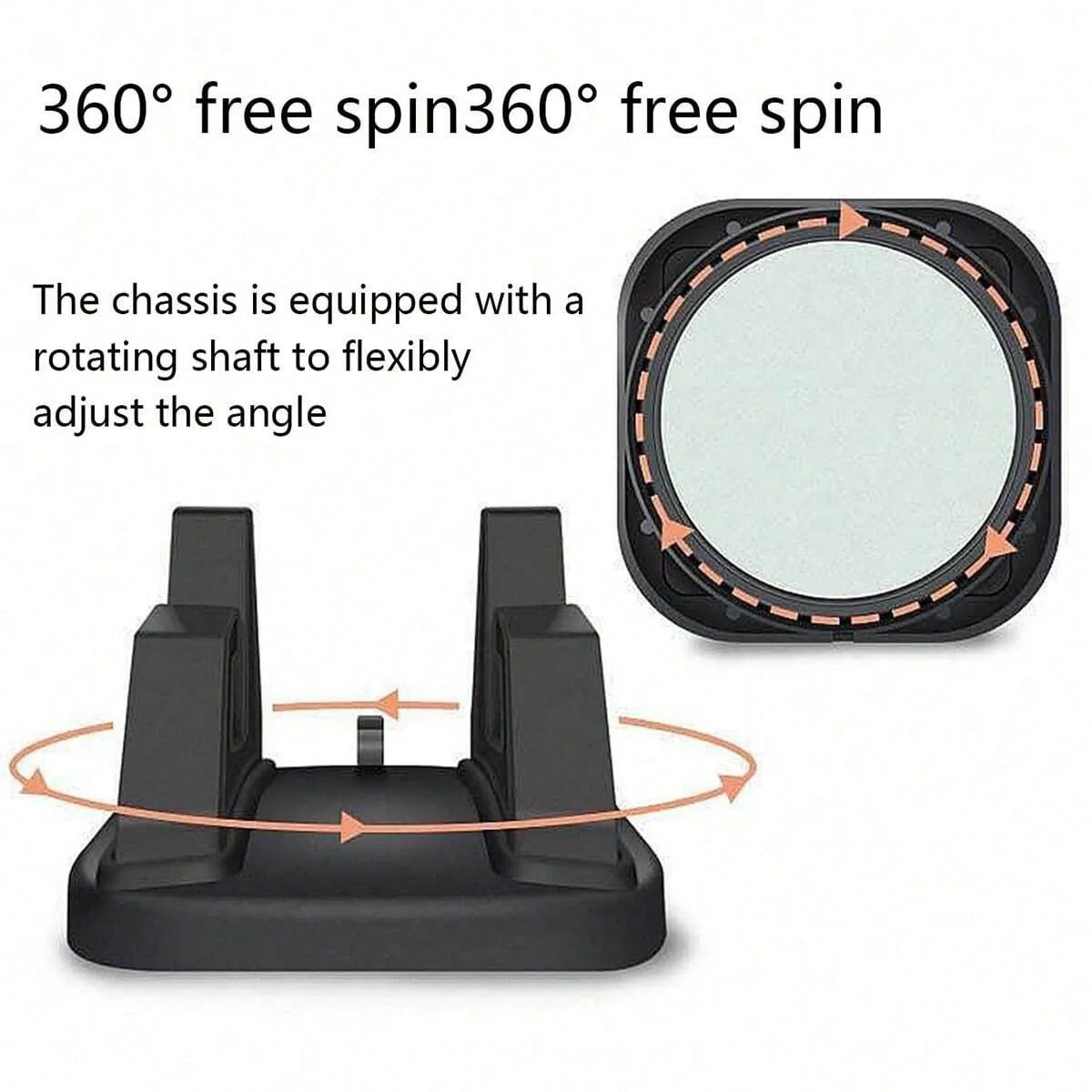 Soporte giratorio para teléfono coche – Base adhesiva 360° para tablero - imagen 2