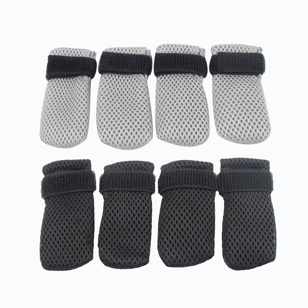 Calcetines para gatos, zapatos protectores antiarañazos para gatos, botines suaves y transpirables para el hogar con Velcro seguro, suministros para mascotas sin ruido - imagen 5