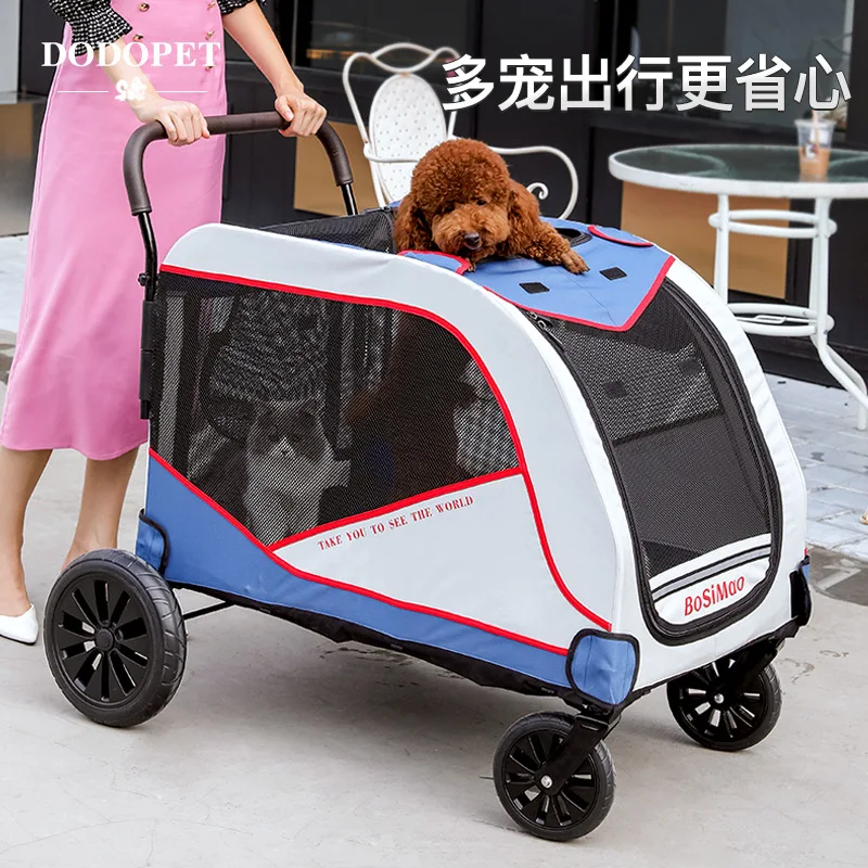 Cochecitos gigantes para mascotas, carrito grande para perros, cochecitos de viaje para perros mayores, productos para mascotas - imagen 2