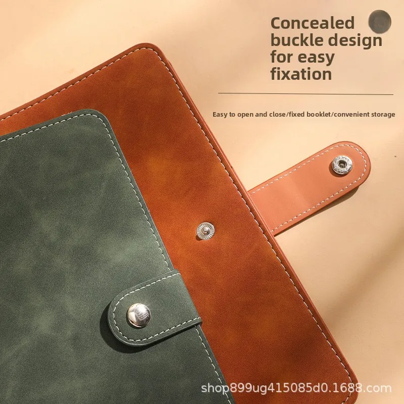 Carpeta A7 de PU suave para tarjetas fotográficas, libro, diario, Agenda, planificador, cubierta tipo bala, álbum de papelería + 6 bolsillos con cremallera - imagen 3