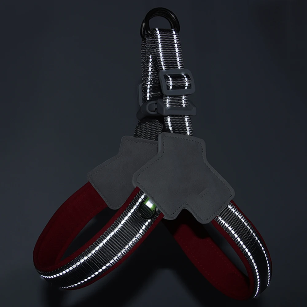 Arnés para perros sin tirones para perros pequeños y medianos, correa para el pecho ajustable reflectante para gatos, Collar de plomo para cachorros, Bulldog Francés, suministros para mascotas - imagen 4