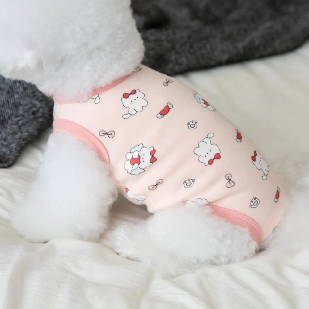 Otoño Invierno protección para mascotas vientre chaleco de cuatro patas pijamas para perros ropa de casa para mascotas oso de peluche ropa sin mangas ropa para cachorros - imagen 4