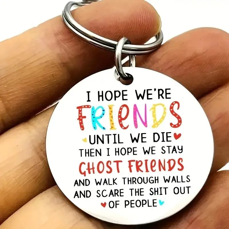 LLavero de acero inoxidable "Eternal Friendship", colorido, duradero, 1 unidad - imagen 2