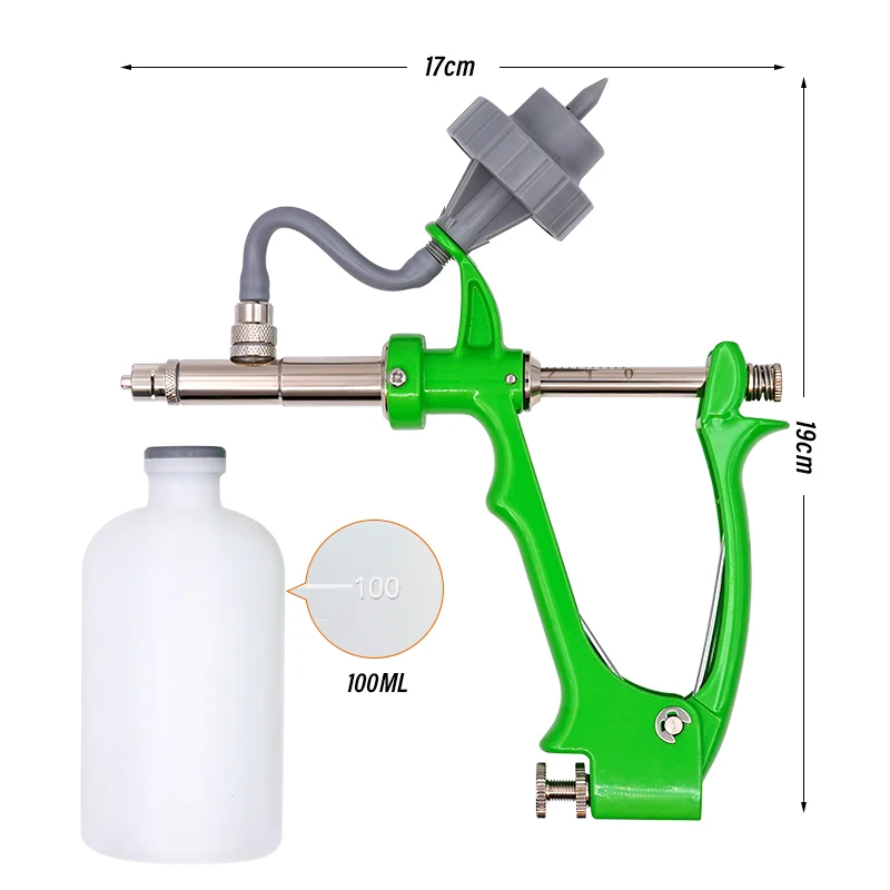 Jeringa automática continua para animales, inyección Veterinaria con botellas, Botella doble de vacuna, 2ml/5ml - imagen 2