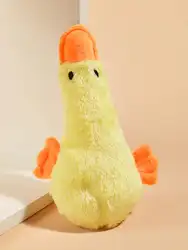 Juguete para perros pequeños - Pato de peluche amarillo, duradero