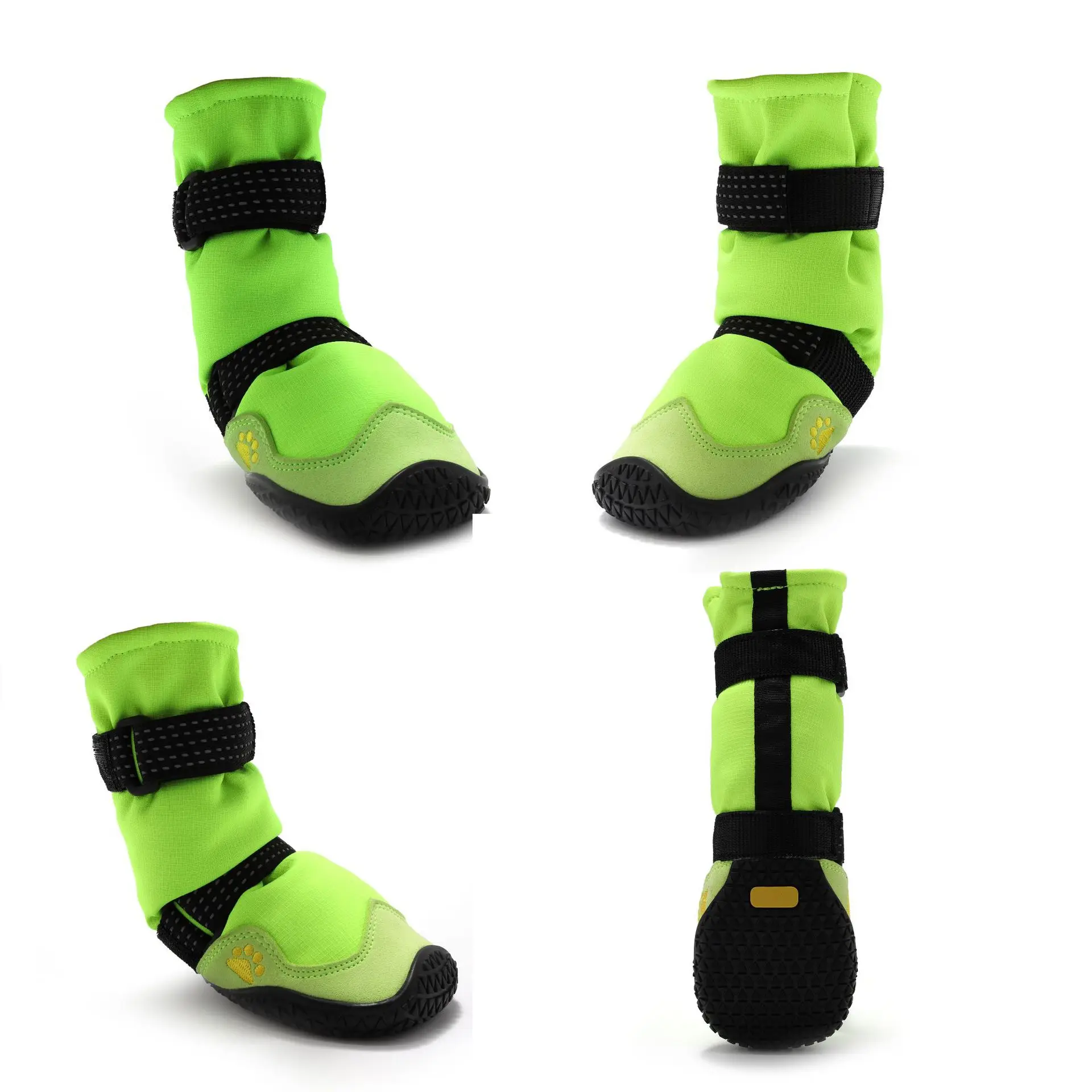 Botas de lluvia impermeables para perros grandes, botines de nieve forrados de vellón cálido, Protector de pata antideslizante para correr y senderismo - imagen 5