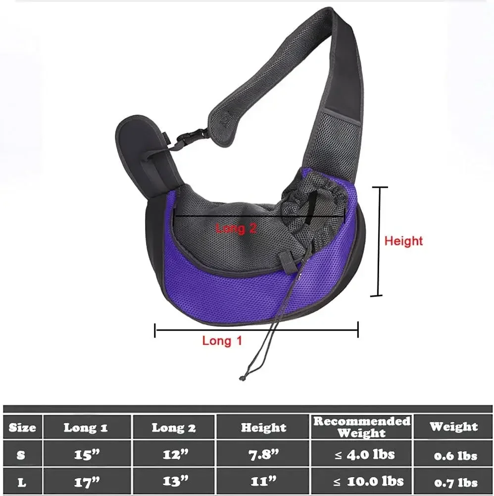 Transportín para cachorros de mascotas para salir, bolso de hombro transpirable de malla de viaje, bolso frontal para mascotas de gran espacio, adecuado para caminar, bolsa transportadora para gatos - imagen 2