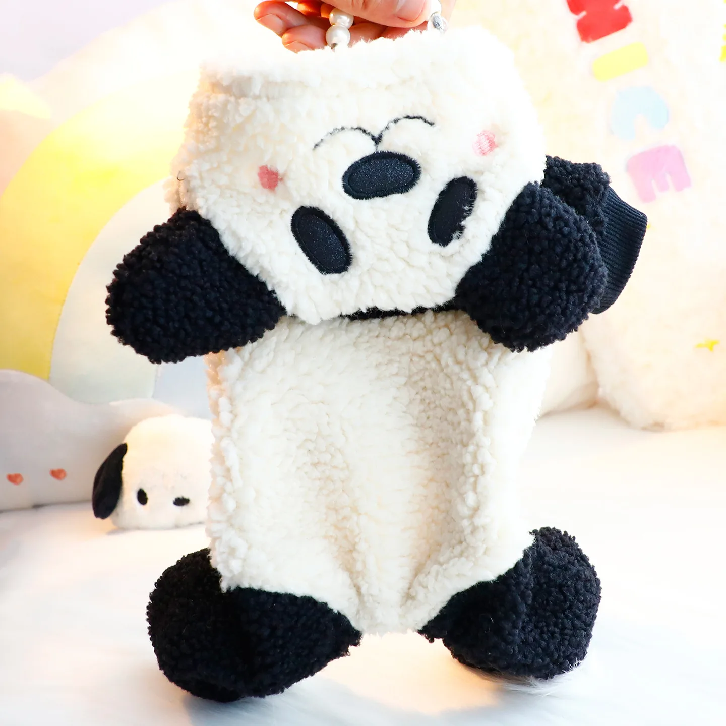 Ropa para perros Otoño e Invierno Grueso Lindo Fubao Panda Tracción Body Suit Perros Pequeños Productos para Mascotas
