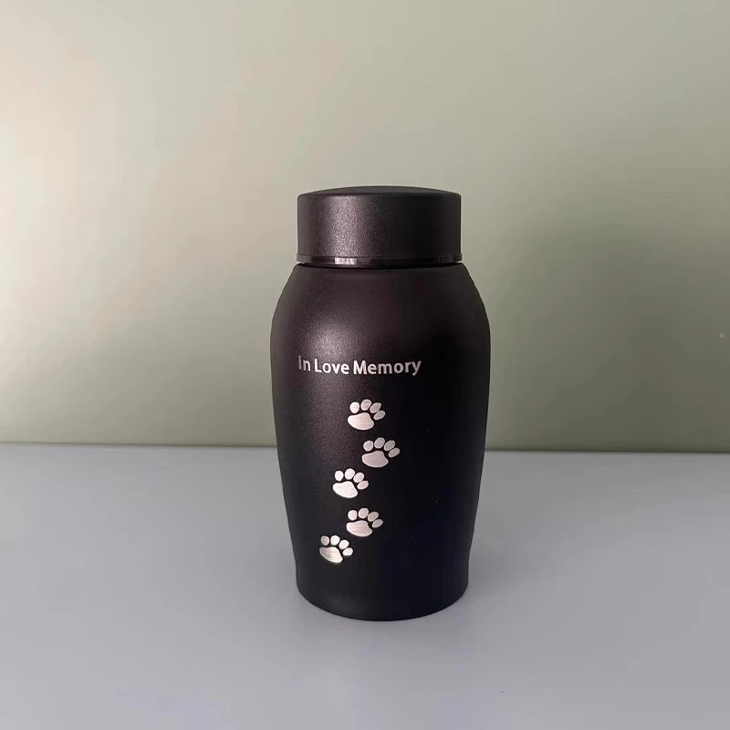 Urna de acero inoxidable para mascotas, urnas para cenizas funerarias para perros y gatos, cajas de recuerdos para perros y gatos, productos conmemorativos para mascotas funerarias
