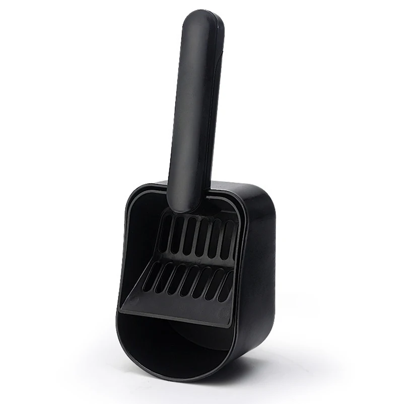 Pala de arena para gatos, pala de plástico para arena para gatos con Base, caja de arena para gatos autolimpiante, pala para gatitos, herramientas de limpieza para inodoro, suministros para gatos - imagen 5