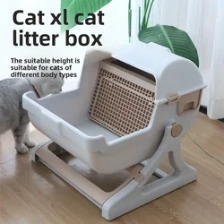 Caja de arena automática para gatos con tapa semicerrada