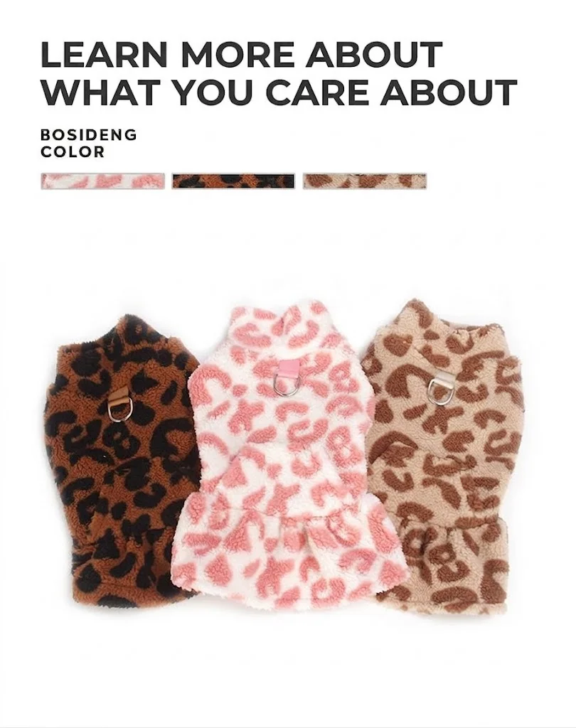 Detalle del estampado leopardo y tejido de lana