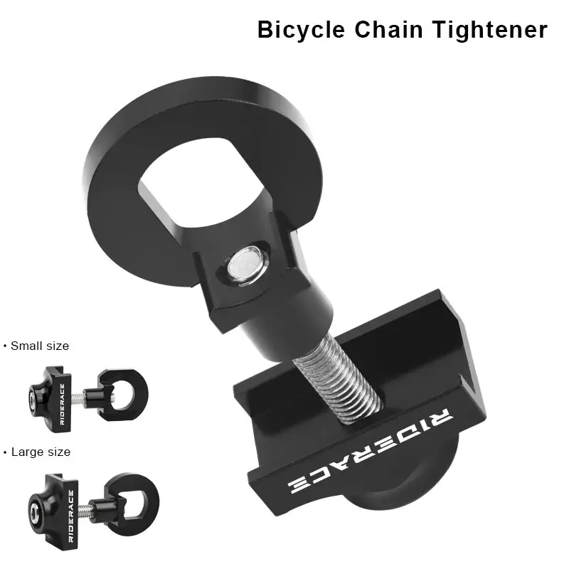 Tensor de cadena para bicicleta – Ajuste de tensión de aleación negra - imagen 2