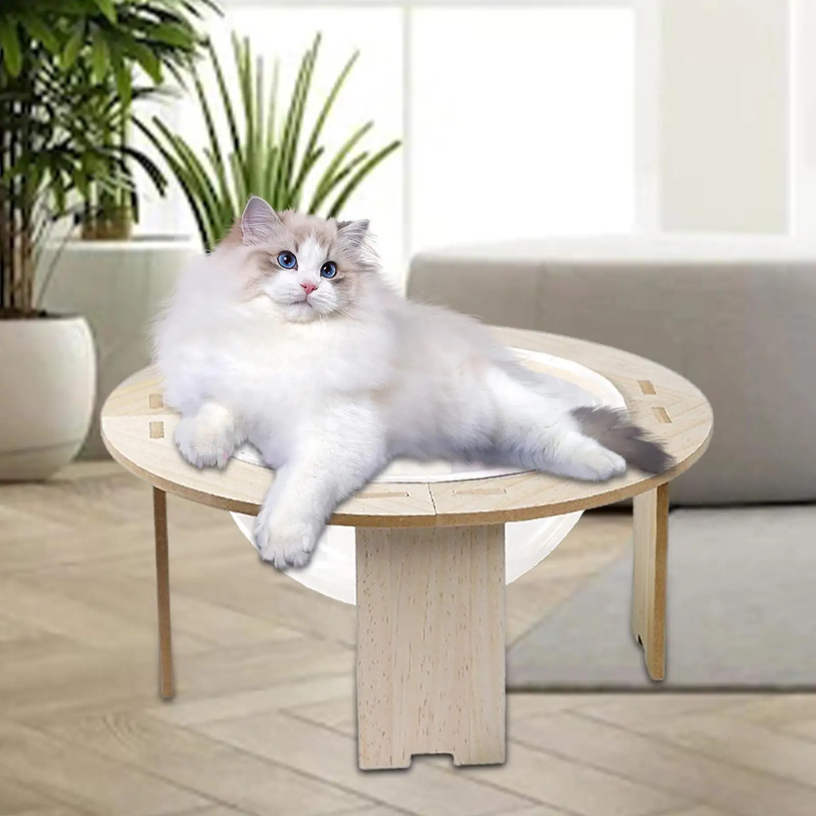 Space Capsule Cat Bed Sleeping Nest Elevated Cat Condo Activity Center Hammock Small Pet Bed Toy for Rabbit Kitty Cat Kitten