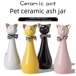 Urna cerámica para gato - recuerdo conmemorativo elegante y duradero