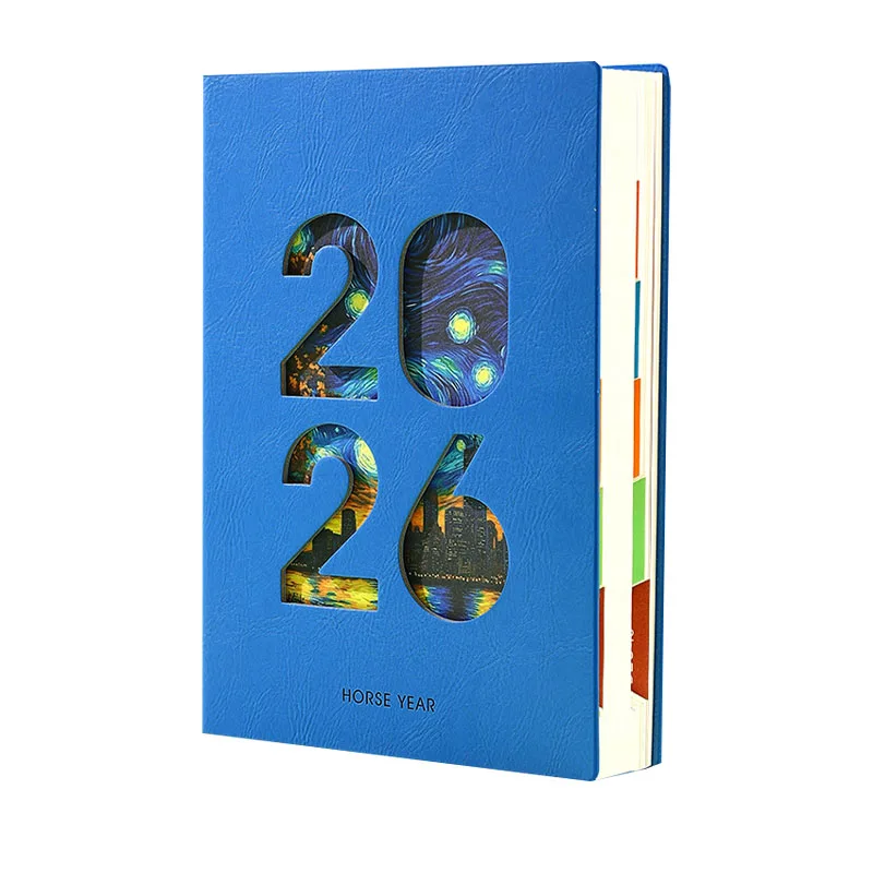 Calendario y organizador diario 2026 Nuevo planificador A5 con cubierta hueca y cuaderno de páginas de índice