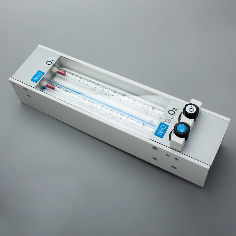 Anesthesia Machine Flow Meter Nitrous Oxide Oxygen Gas Flow Meters Double Tube Flowmeter - imagen 3