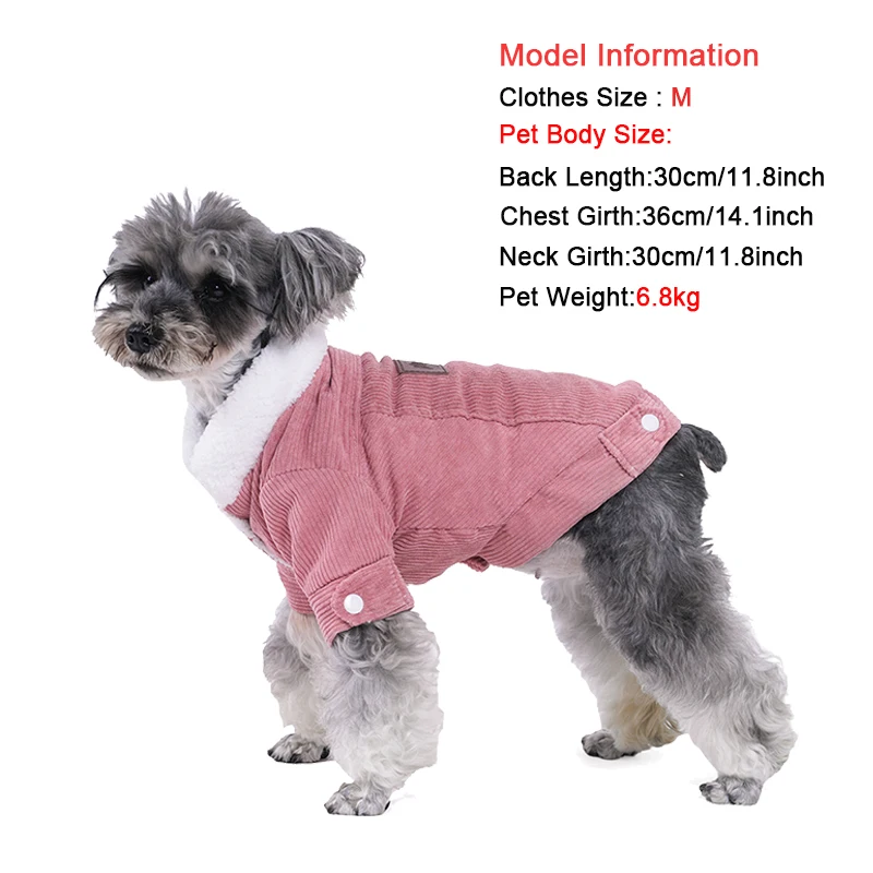 Ropa de otoño e invierno para perros y gatos, abrigo cálido de lana suave para perros pequeños y medianos, chaqueta para cachorros y gatitos, suéter, chaleco para Chihuahua - imagen 4