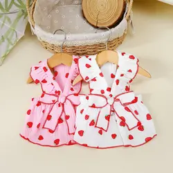 Ropa para perros: vestido de fresa, chaleco y falda con tirantes