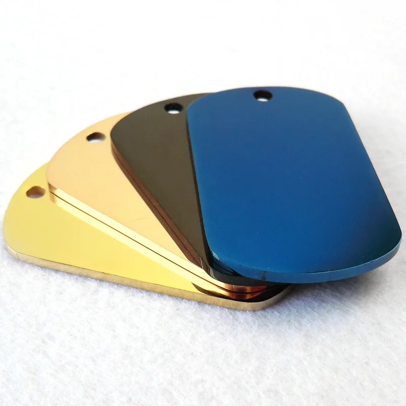 Venta al por mayor, 100 Uds., etiqueta de identificación de perro militar, etiqueta de perro personalizada de acero inoxidable para perro, etiquetas grabadas para hombre, placa de nombre personalizada para perro mascota - imagen 4