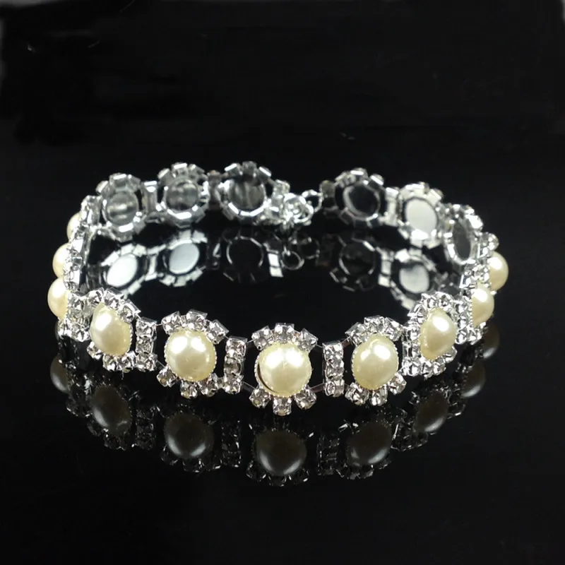 Collar de cristal para perro, Collar de perlas para mascota, Collar de diamantes de imitación, accesorio para foto, joyería para cachorro, perro, gato, accesorios de boda - imagen 3