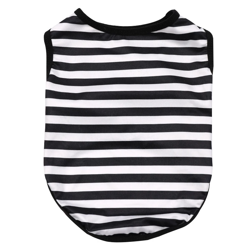 Chaleco de verano a rayas para mascotas, ropa clásica de York para perros pequeños, monos ligeros para Chihuahua y gatos, Color caramelo - imagen 5