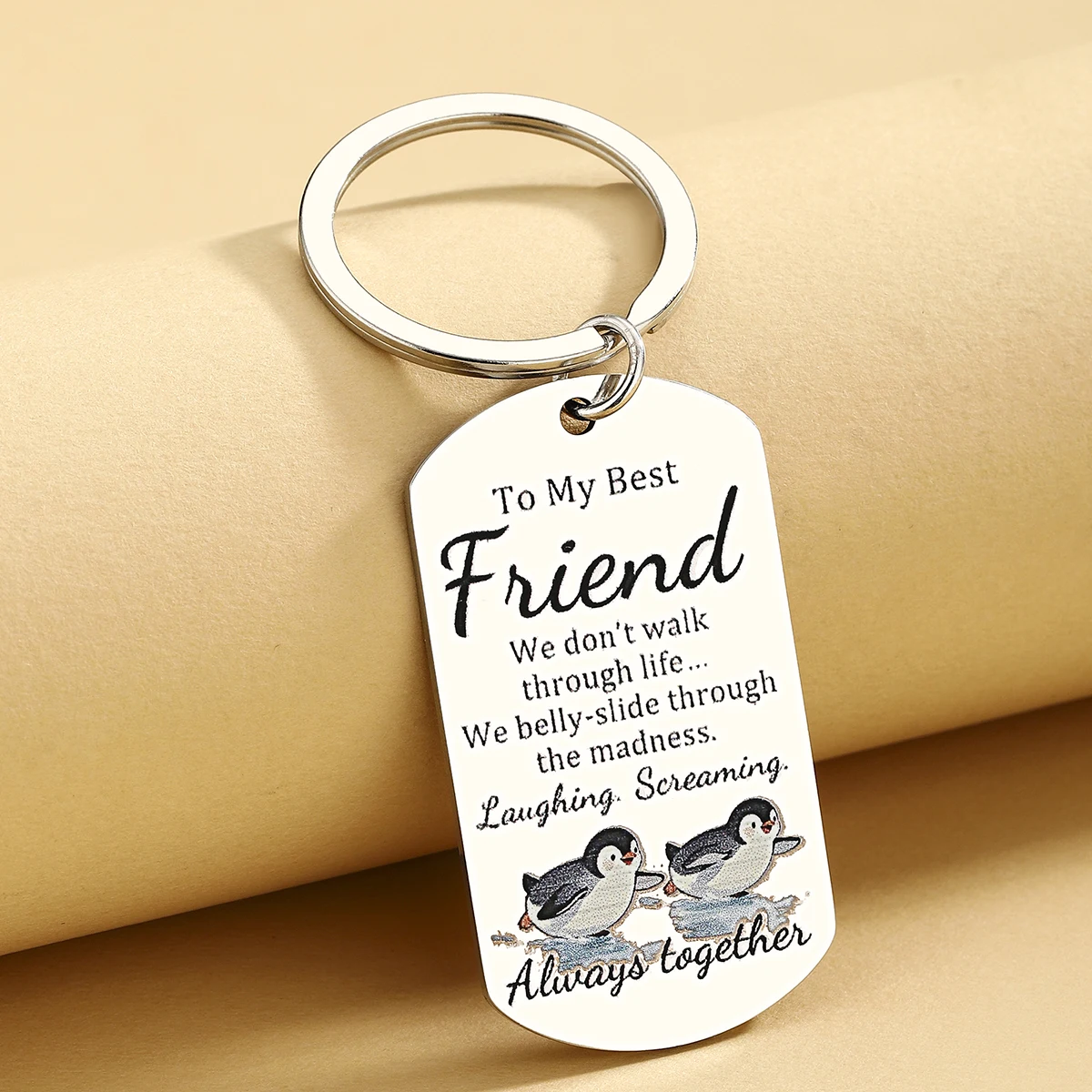 Rellenos de medias para mujeres jóvenes y adultos, llavero de mejor amigo, rellenos de medias Gunny para mujeres, lindos pingüinos, regalos de amistad - imagen 5