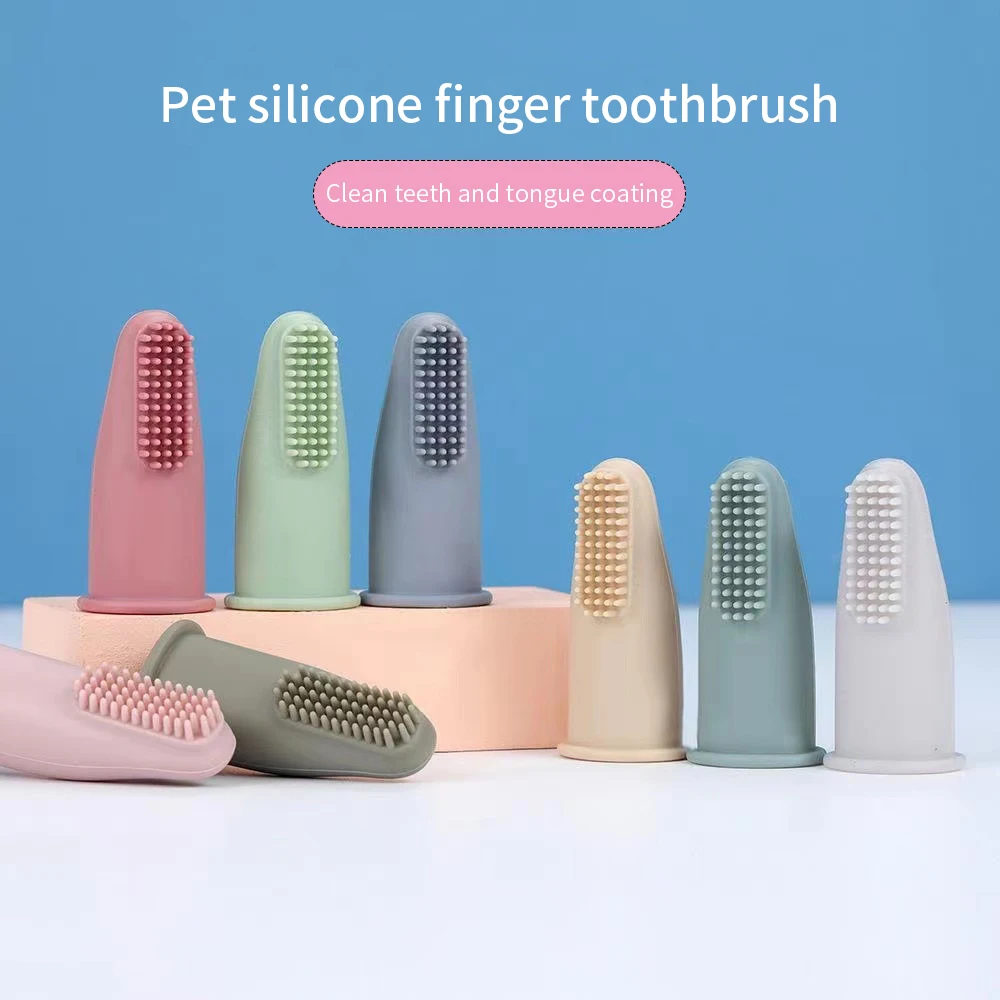 Cepillo de dientes súper suave para perros y gatos, limpieza de dientes, cuidado del mal aliento, cepillo de dientes de silicona no tóxico, suministros de limpieza para perros y gatos - imagen 5