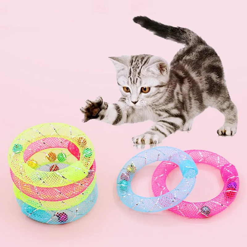 Juguete interactivo con muelle y campana para gatos