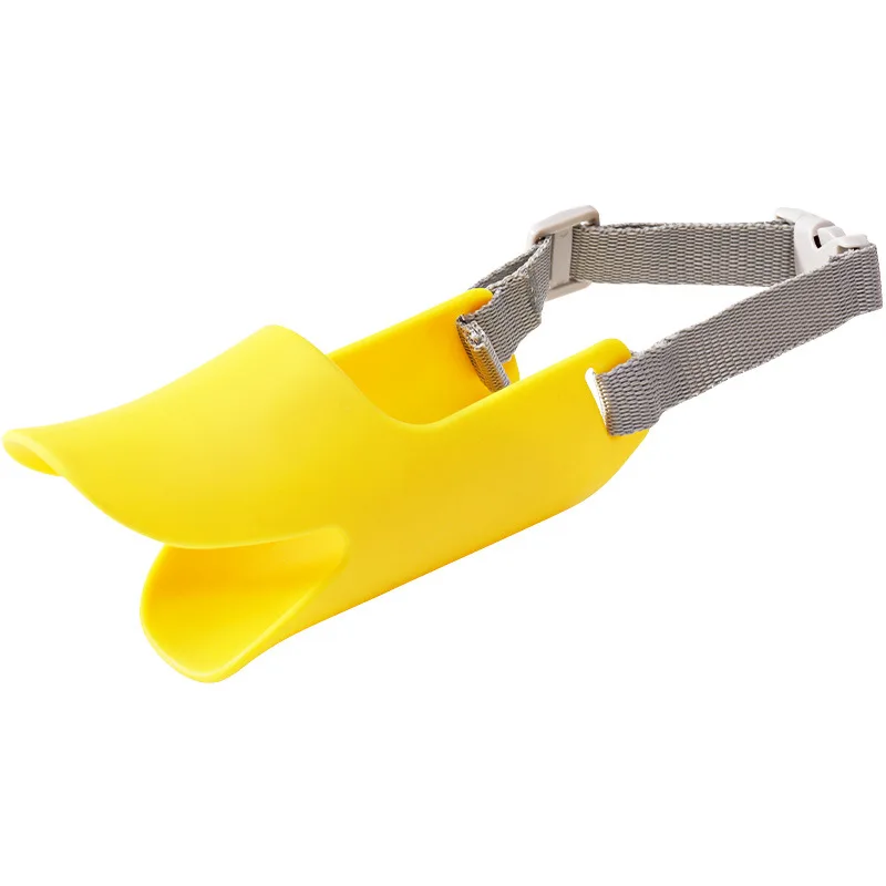 Bozal de pato de silicona para perros, antimordeduras para dejar de ladrar, máscara para perros pequeños y grandes, cubierta de boquilla ajustable segura, accesorios para mascotas - imagen 4