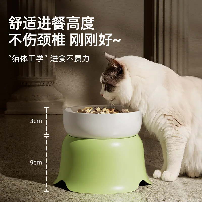 Cuencos para perros y gatos, cuenco de cerámica antinegro para comida de gato, cuenco de agua, protección de acero inoxidable, columna Cervical, comida para perros, cuencos de arroz - imagen 2