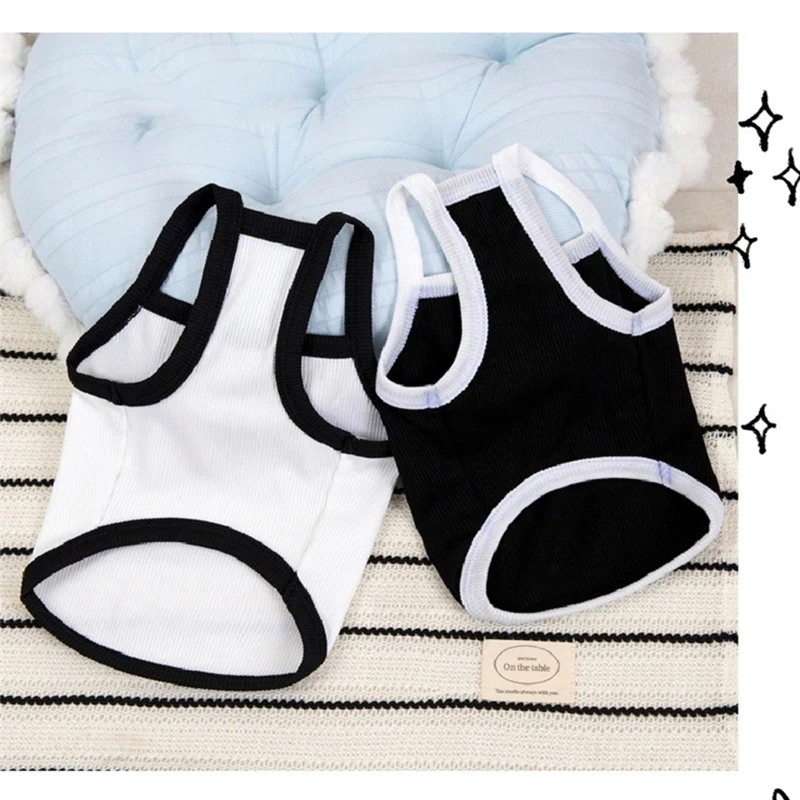 Pajarita gigante de algodón para perros, ropa para uso diario, chaleco liso de verano para gatos, ropa ligera para cachorros pequeños de Bulldog Francés - imagen 3