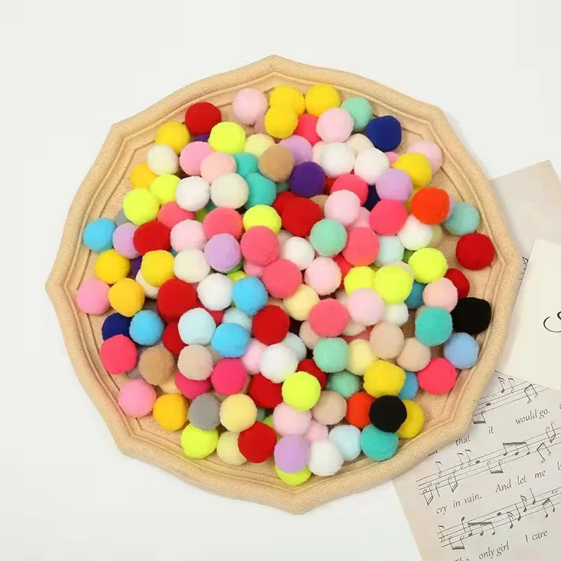 Bola de felpa elástica para gato, juguete interactivo creativo, colorido, Pompón, 50/100 piezas - imagen 4