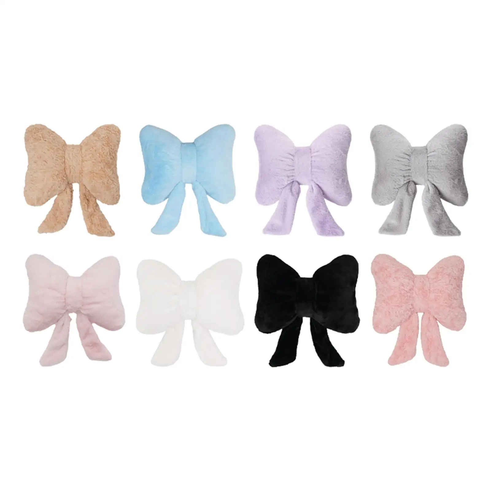 Almohada de felpa con lazo y inserto, cómoda almohada decorativa para coche, para sofá, cama, oficina - imagen 2