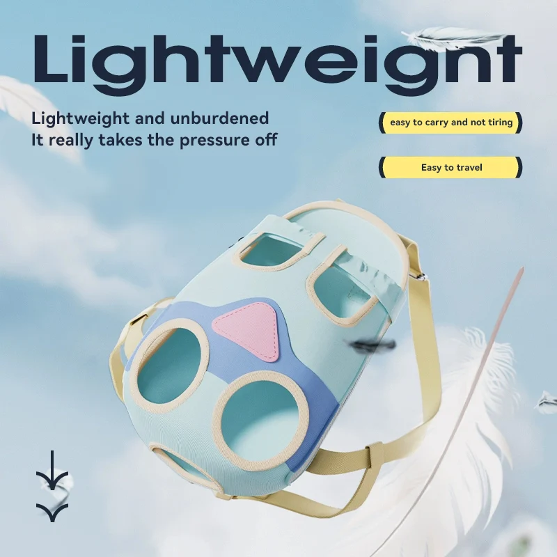 HOOPET Mochila transportadora para mascotas con flujo de aire 3D, transportador para perros pequeños y gatos a prueba de escape frontal, correas ergonómicas para los hombros con tripl - imagen 5