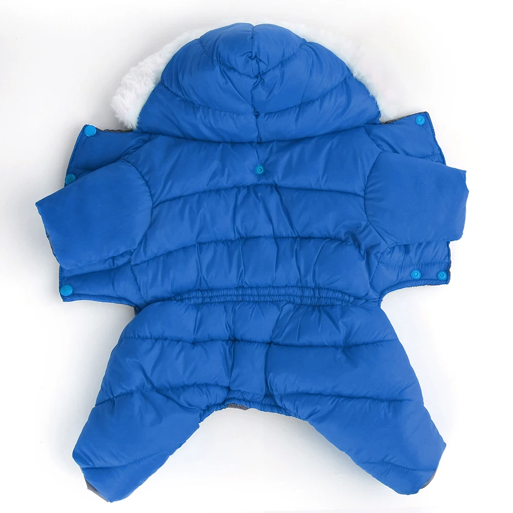 Ropa gruesa y cálida para perros pequeños, abrigo impermeable para perros, mono, chaqueta para cachorros Chihuahua, sudaderas con capucha súper suaves para perros Pug - imagen 3