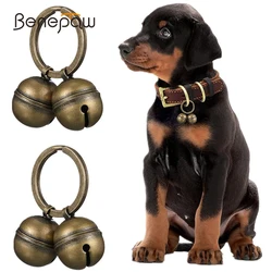 Cascabel latón vintage llavero para collar de perro y gato