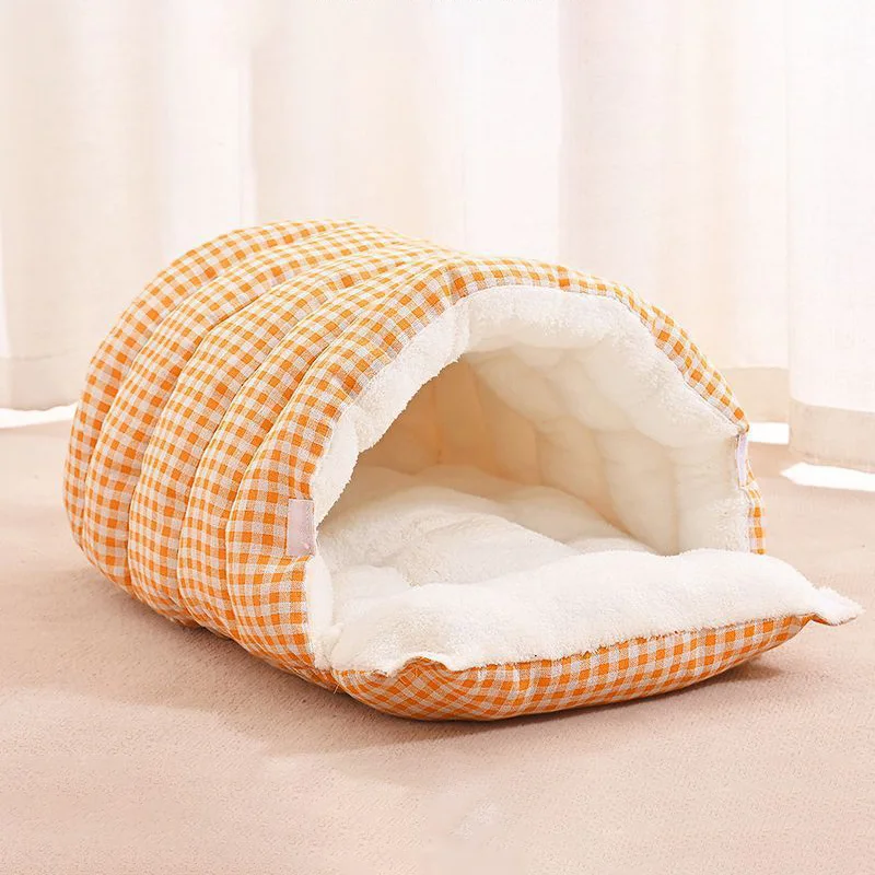 Cama para dormir cálida de invierno para gatos, nido cerrado y acogedor para gatos, cómoda estera para dormir para mascotas, accesorios para gatos y perros pequeños - imagen 4