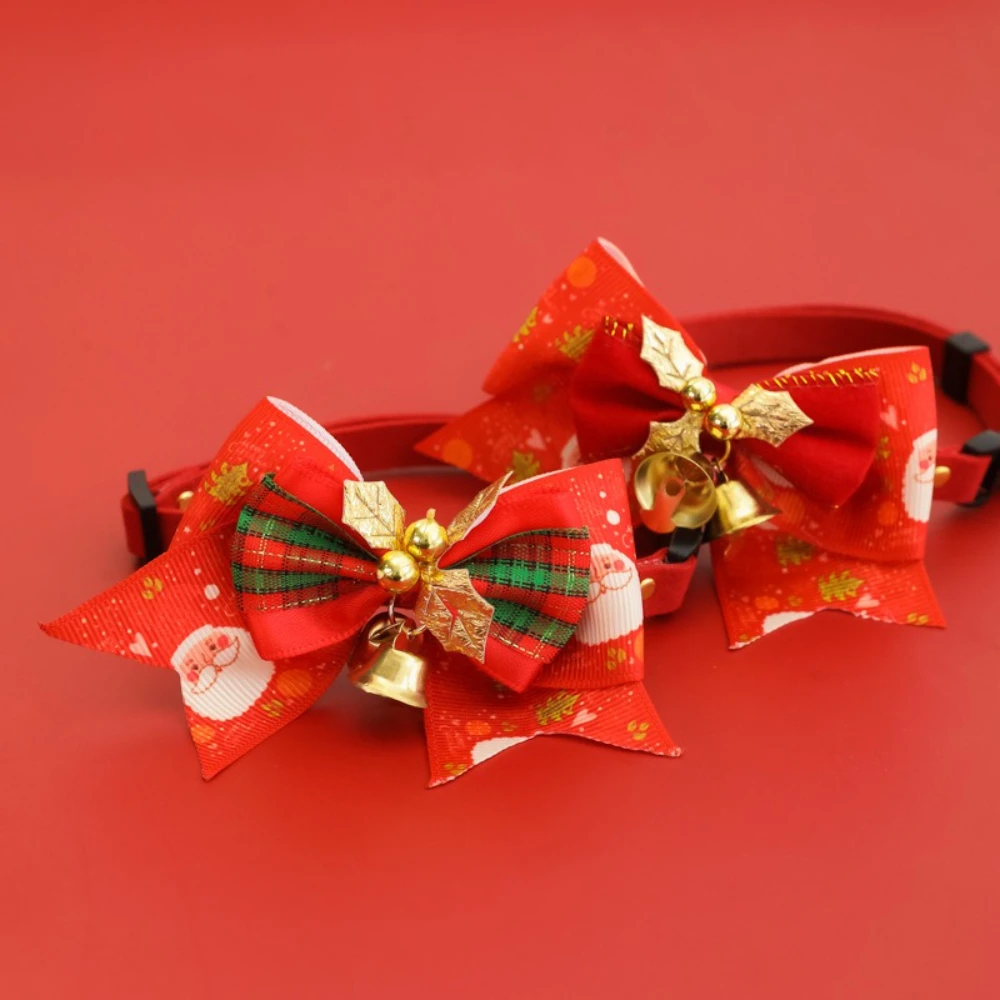 Collar navideño para gatos y perros grandes – lazo y campana roja - imagen 3