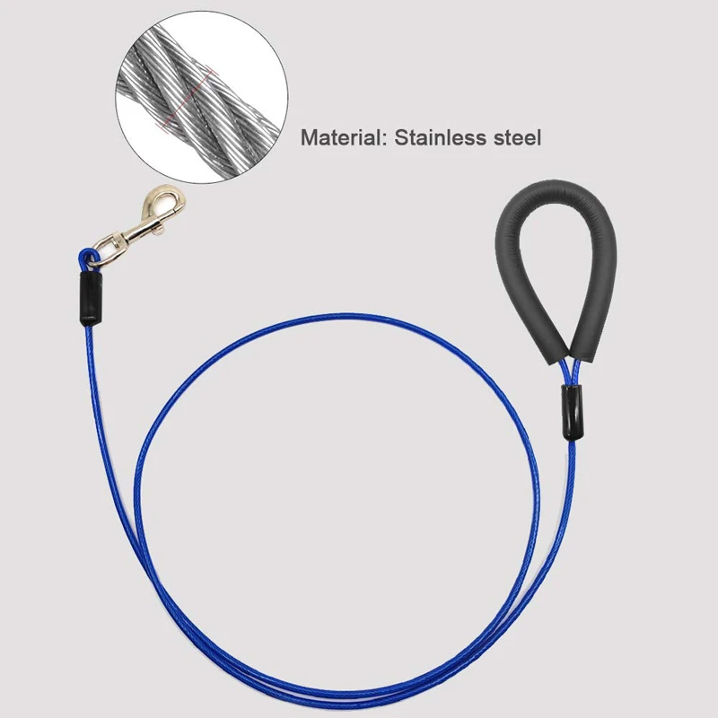 Benepaw-Correa de acero inoxidable para perro, resistente a mordeduras, mango acolchado suave, sin Cable enredado, cordón de plomo para mascotas, perros pequeños, medianos y grandes - imagen 2