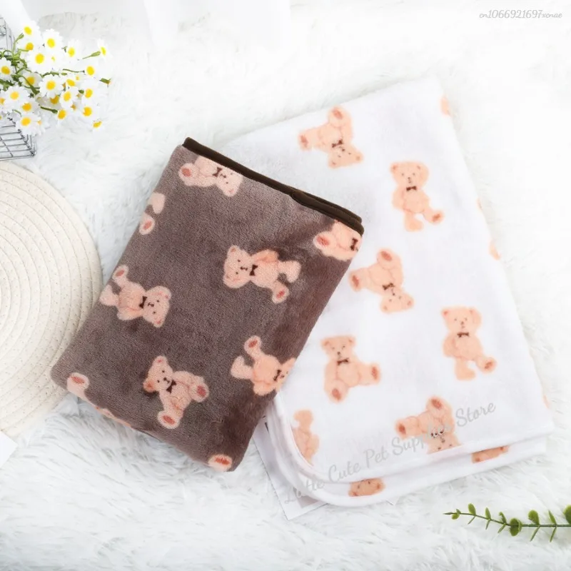 Manta suave y esponjosa de alta calidad para mascotas, manta de franela para dormir para perros, estampado de pata, estera para mascotas, manta cálida y cómoda para perros y gatos - imagen 3