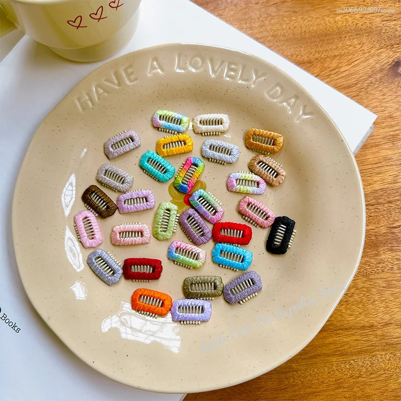 Horquilla colorida para perro Yorkshire, tocado para mascotas, Clip BB, Clip para la nariz maltés, accesorios de aseo para cachorros y gatos - imagen 4