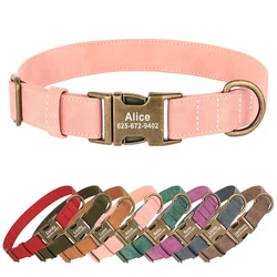 Collar PU personalizado para perro con nombre – Ajustable Bulldog
